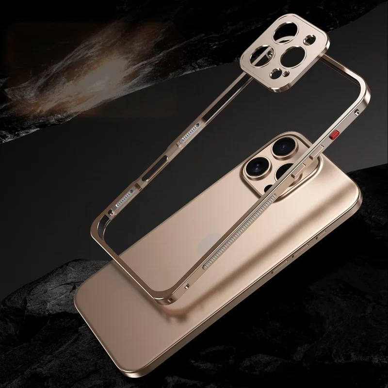 iPhone Bumper Case Aluminium met Ventilatie Camera Beschermer Schokbestendig Frame Stevige Telefoonhoes | Sansoti