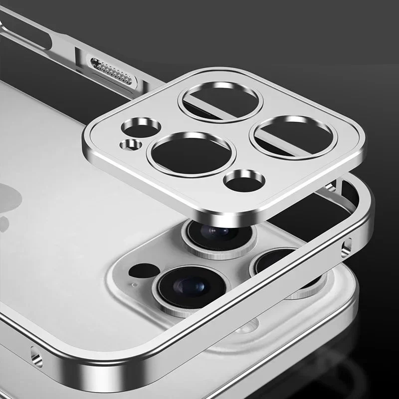 iPhone Bumper Case Aluminium met Ventilatie Camera Beschermer Schokbestendig Frame Stevige Telefoonhoes | Sansoti