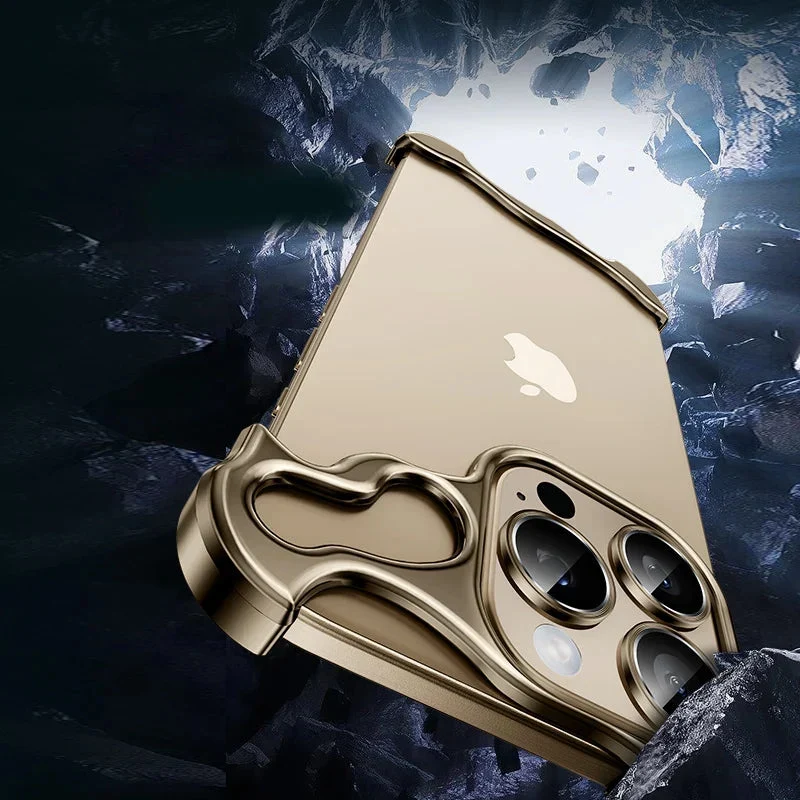 Randloos Aluminium iPhone Hoesje Minimalistisch Design Anti-Kras Bescherming 7 Kleuren 12 13 14 15 16 17 Pro Max | Sansoti