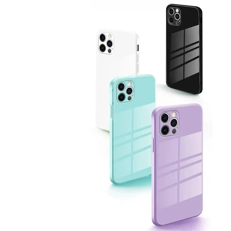 Gehard Glazen Telefoonhoesje met Polsbandje iPhone – Schokbestendig Transparant Cover Camera Bescherming | Sansoti