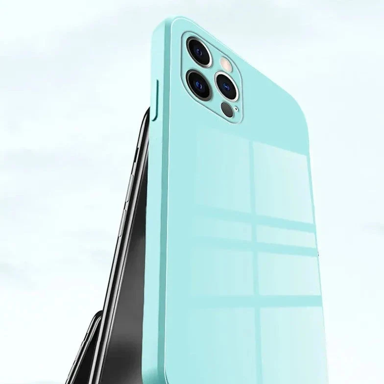 Gehard Glazen Telefoonhoesje met Polsbandje iPhone – Schokbestendig Transparant Cover Camera Bescherming | Sansoti