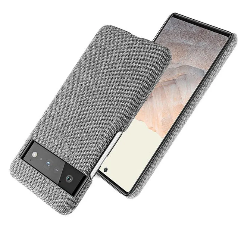 Telefoonhoesje met Stoffen Textuur voor Google Pixel 5 tot 11 Pro XL Schokbestendig Duurzaam Beschermhoes | Sansoti