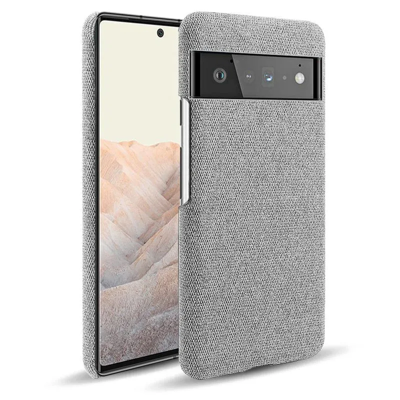 Telefoonhoesje met Stoffen Textuur voor Google Pixel 5 tot 11 Pro XL Schokbestendig Duurzaam Beschermhoes | Sansoti