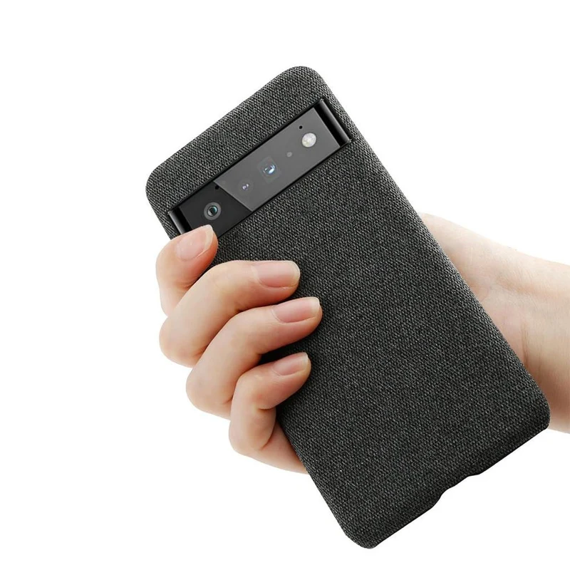 Telefoonhoesje met Stoffen Textuur voor Google Pixel 5 tot 11 Pro XL Schokbestendig Duurzaam Beschermhoes | Sansoti