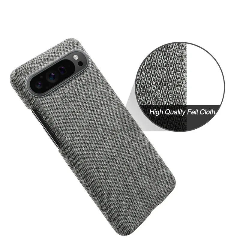 Telefoonhoesje met Stoffen Textuur voor Google Pixel 5 tot 11 Pro XL Schokbestendig Duurzaam Beschermhoes | Sansoti