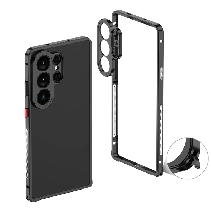 Aluminium Bumper Hoesje Samsung Galaxy Beschermframe Metalen Rand Schokbestendig Telefoonhoesje S22-S26 | Sansoti