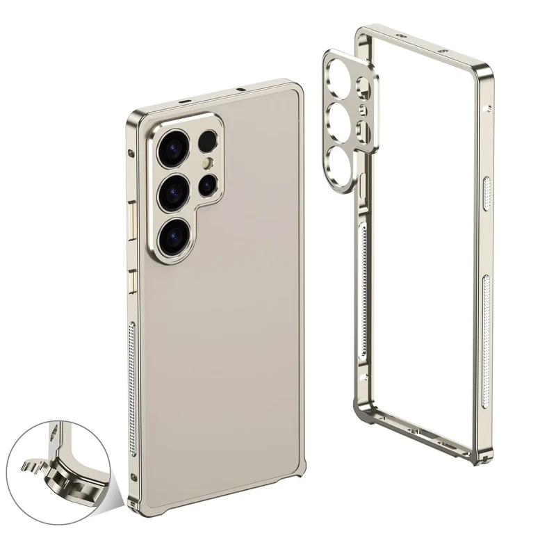 Aluminium Bumper Hoesje Samsung Galaxy Beschermframe Metalen Rand Schokbestendig Telefoonhoesje S22-S26 | Sansoti