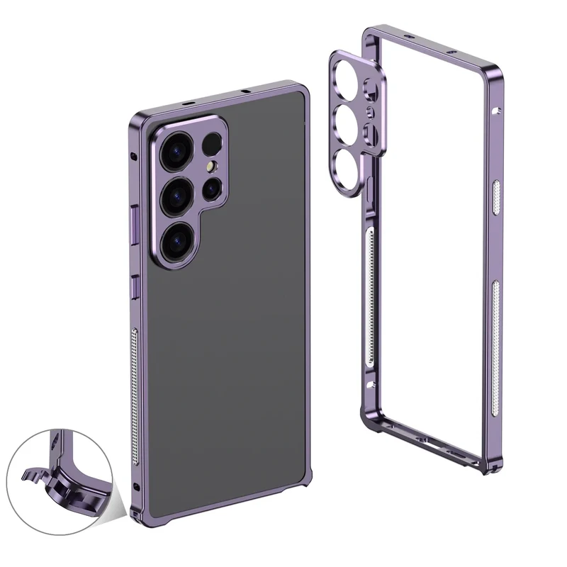 Aluminium Bumper Hoesje Samsung Galaxy Beschermframe Metalen Rand Schokbestendig Telefoonhoesje S22-S26 | Sansoti