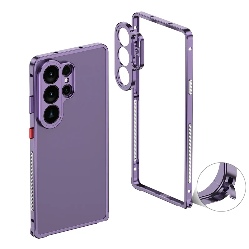 Aluminium Bumper Hoesje Samsung Galaxy Beschermframe Metalen Rand Schokbestendig Telefoonhoesje S22-S26 | Sansoti