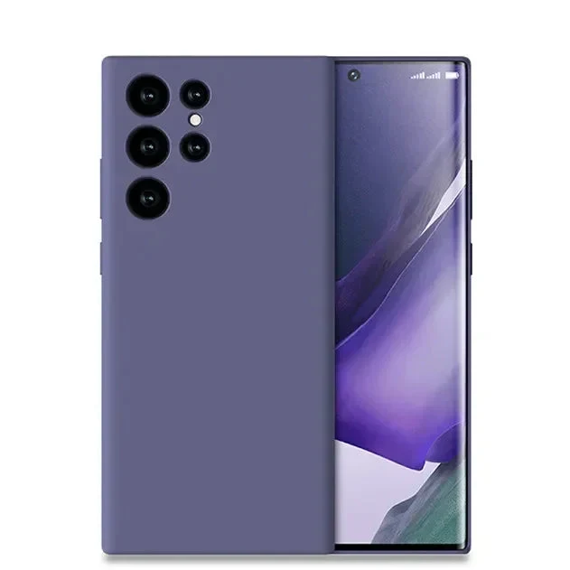 Vloeibaar Siliconen Telefoonhoesje Samsung Galaxy Slagvast Schokbestendig Beschermhoes Flexibel 20+ Kleuren | Sansoti