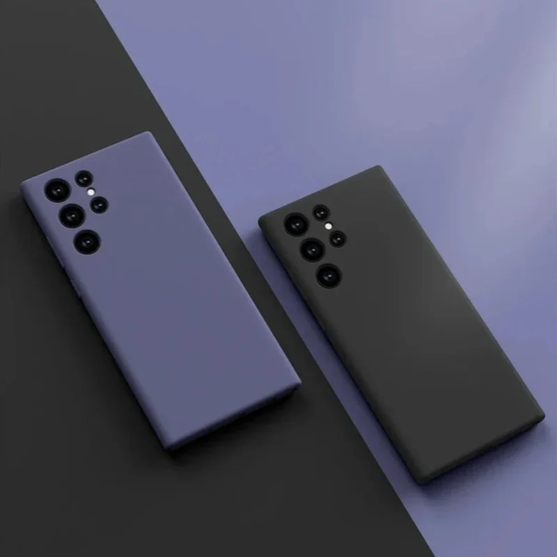 Vloeibaar Siliconen Telefoonhoesje Samsung Galaxy Slagvast Schokbestendig Beschermhoes Flexibel 20+ Kleuren | Sansoti