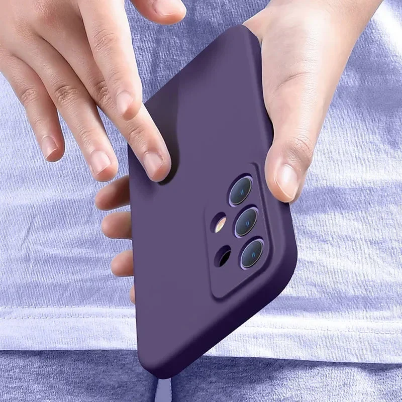 Vloeibaar Siliconen Telefoonhoesje Samsung Galaxy Slagvast Schokbestendig Beschermhoes Flexibel 20+ Kleuren | Sansoti