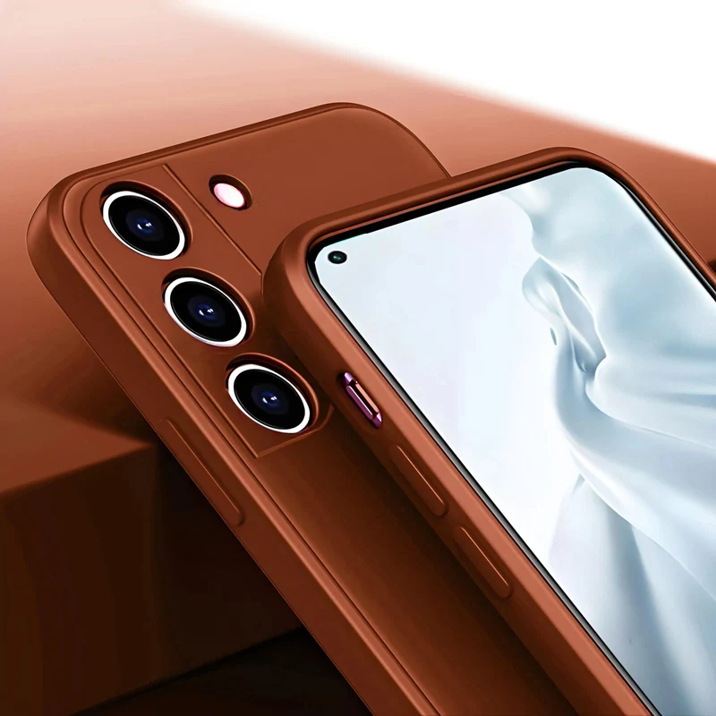 Vloeibaar Siliconen Telefoonhoesje Samsung Galaxy Slagvast Schokbestendig Beschermhoes Flexibel 20+ Kleuren | Sansoti