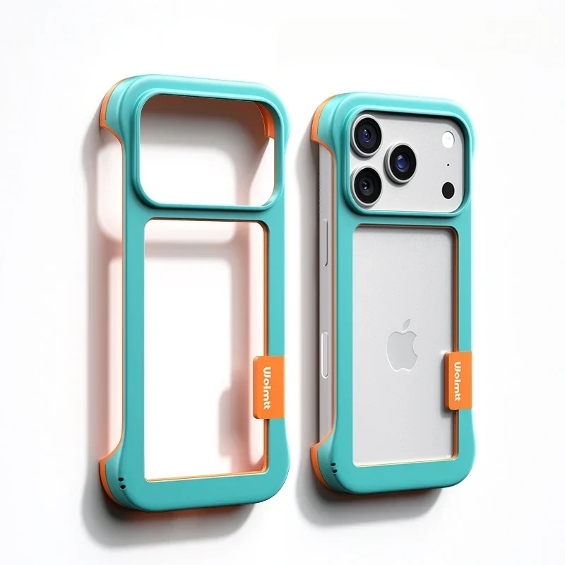 Tweekleurig Schokbestendig Bumper Telefoonhoesje voor iPhone 12 tot 17 Transparant Beschermhoes TPU Siliconen | Sansoti