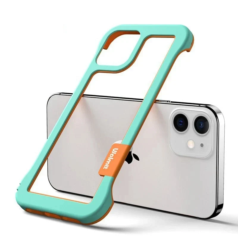 Tweekleurig Schokbestendig Bumper Telefoonhoesje voor iPhone 12 tot 17 Transparant Beschermhoes TPU Siliconen | Sansoti