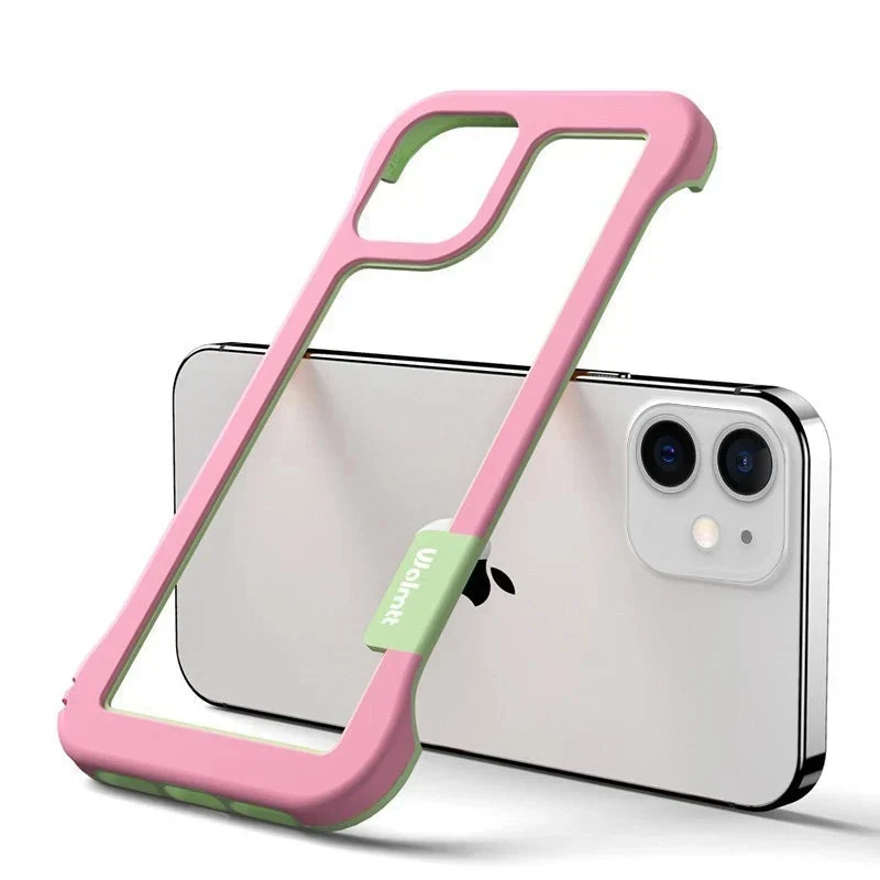 Tweekleurig Schokbestendig Bumper Telefoonhoesje voor iPhone 12 tot 17 Transparant Beschermhoes TPU Siliconen | Sansoti