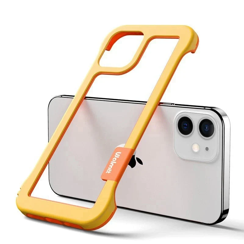 Tweekleurig Schokbestendig Bumper Telefoonhoesje voor iPhone 12 tot 17 Transparant Beschermhoes TPU Siliconen | Sansoti