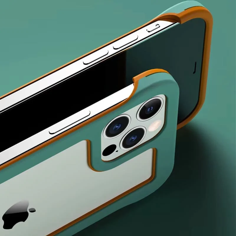 Tweekleurig Schokbestendig Bumper Telefoonhoesje voor iPhone 12 tot 17 Transparant Beschermhoes TPU Siliconen | Sansoti