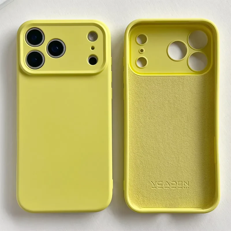 Zacht Siliconen iPhone Hoesje met Verhoogde Rand Camera Bescherming 14 15 16 17 Minimalistische Stijl | Sansoti