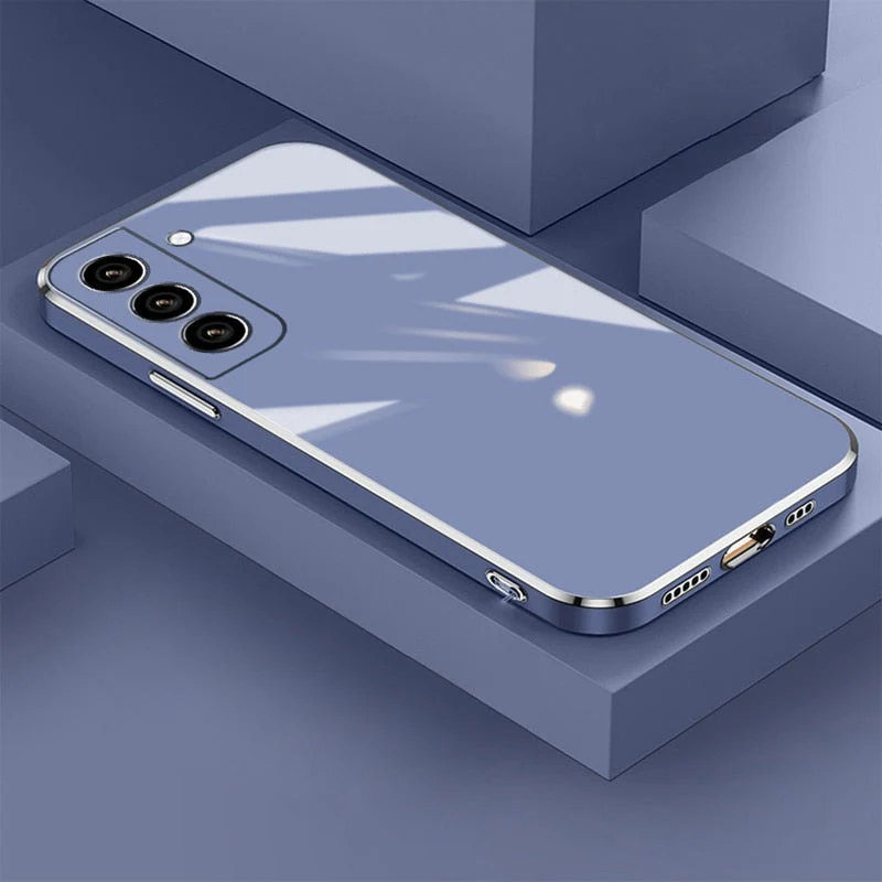 Telefoonhoesje met Goudkleurige Rand voor Samsung Galaxy | TPU Beschermhoes met Zachte Microfiber Voering | Sansoti