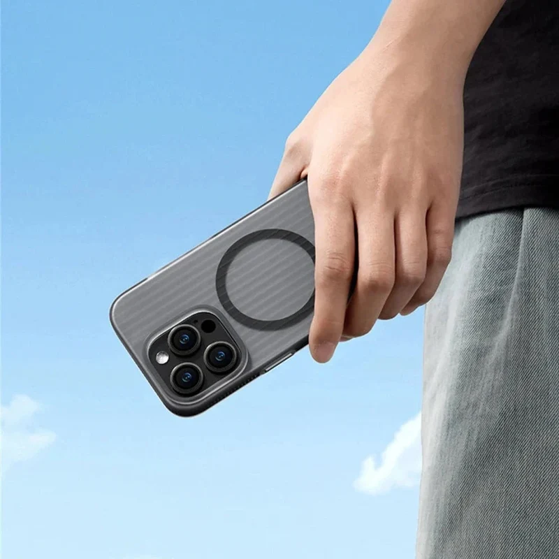 Antislip iPhone Hoesje Geribbeld TPU Beschermhoes Schokbestendig 12 13 14 15 16 17 Pro Max Air Precisie | Sansoti