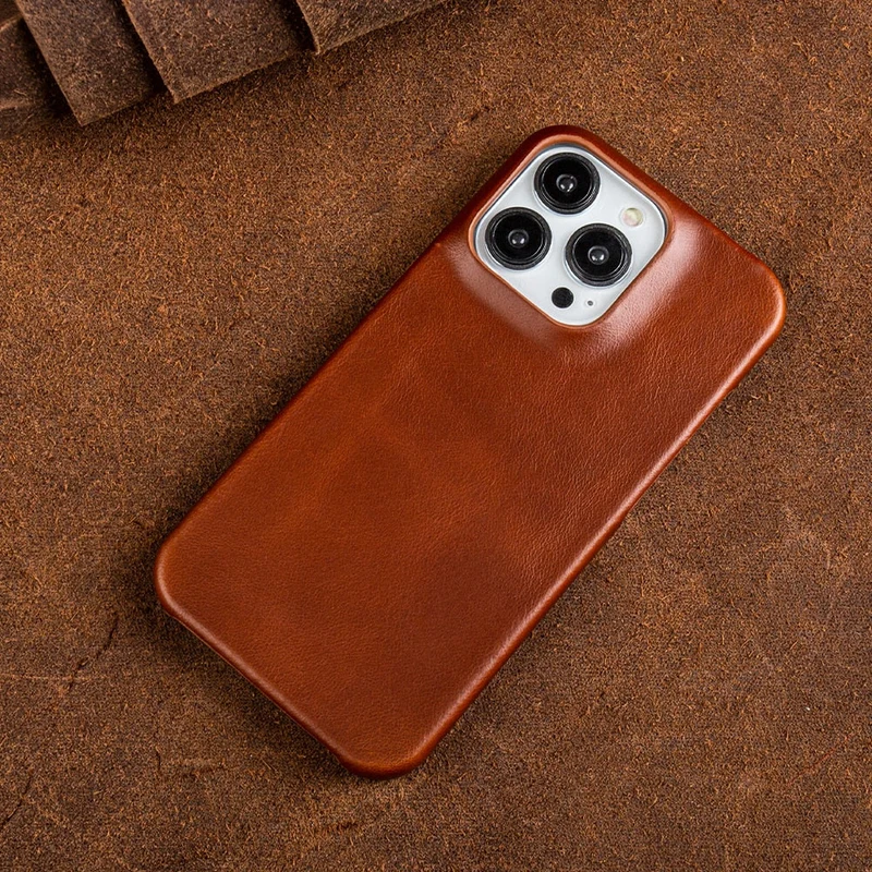 Leren iPhone Hoesje met Magnetische Ring | Draadloos Opladen | MagSafe Compatibel voor iPhone 11-17 Pro Max | Sansoti