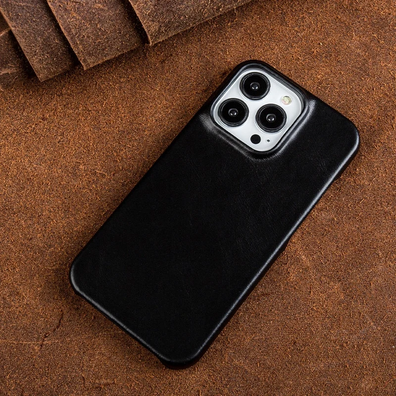 Leren iPhone Hoesje met Magnetische Ring | Draadloos Opladen | MagSafe Compatibel voor iPhone 11-17 Pro Max | Sansoti