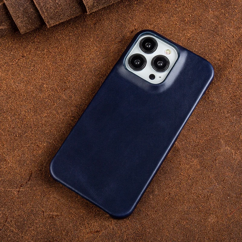 Leren iPhone Hoesje met Magnetische Ring | Draadloos Opladen | MagSafe Compatibel voor iPhone 11-17 Pro Max | Sansoti