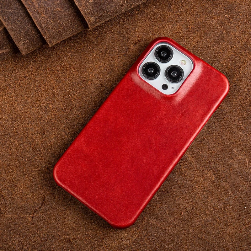 Leren iPhone Hoesje met Magnetische Ring | Draadloos Opladen | MagSafe Compatibel voor iPhone 11-17 Pro Max | Sansoti
