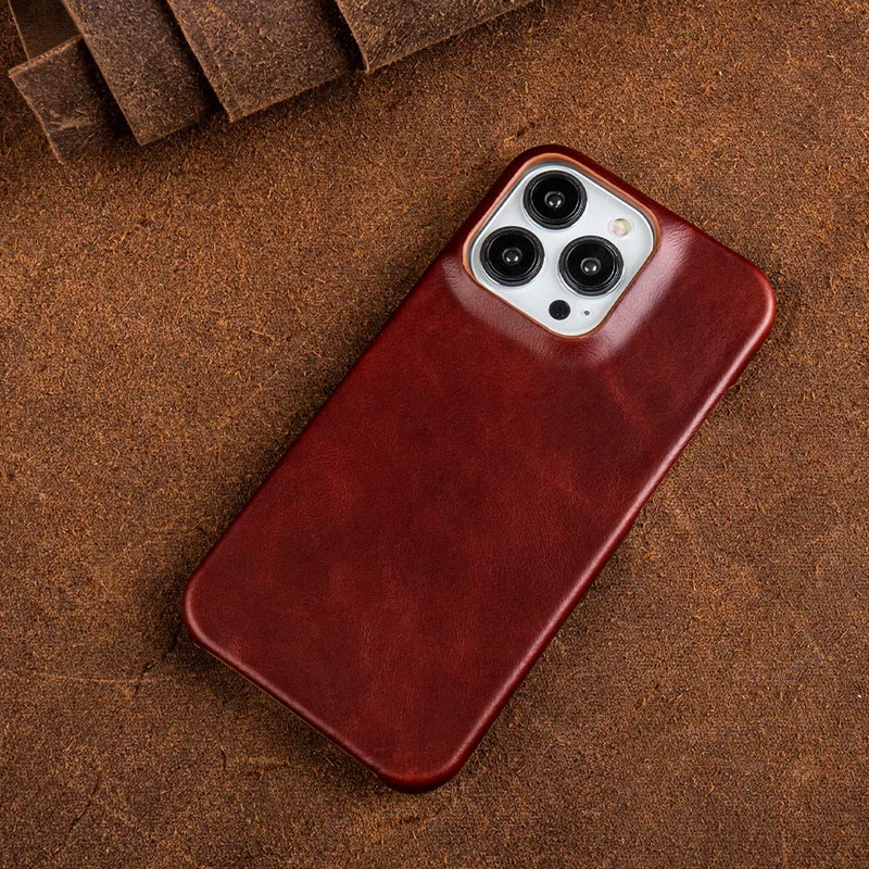 Leren iPhone Hoesje met Magnetische Ring | Draadloos Opladen | MagSafe Compatibel voor iPhone 11-17 Pro Max | Sansoti