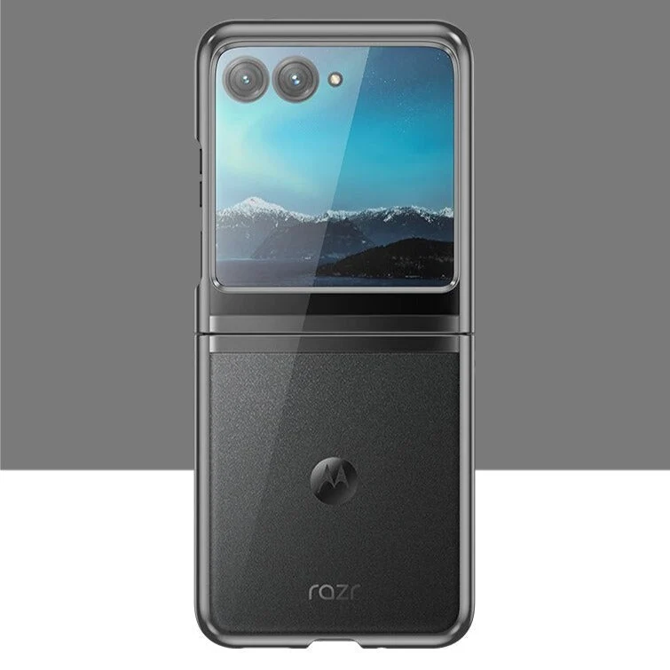Opvouwbare Smartphone Hoesje Transparant TPU Metalen Randen Scharnierbescherming Krasbestendig Beschermhoes | Sansoti
