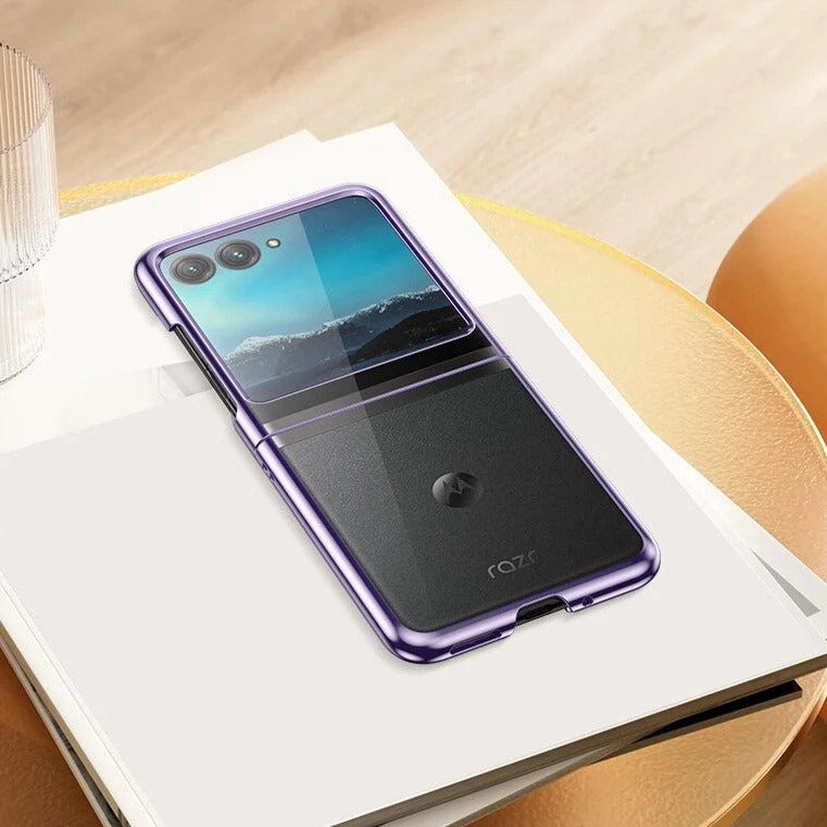 Opvouwbare Smartphone Hoesje Transparant TPU Metalen Randen Scharnierbescherming Krasbestendig Beschermhoes | Sansoti