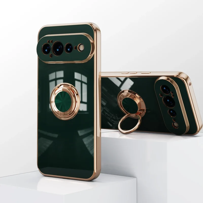Telefoonhoesje met Draaibare Ring en Standaard voor Google Pixel – Magnetische Autohouder Compatibel Bescherming | Sansoti