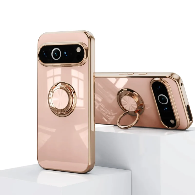 Telefoonhoesje met Draaibare Ring en Standaard voor Google Pixel – Magnetische Autohouder Compatibel Bescherming | Sansoti