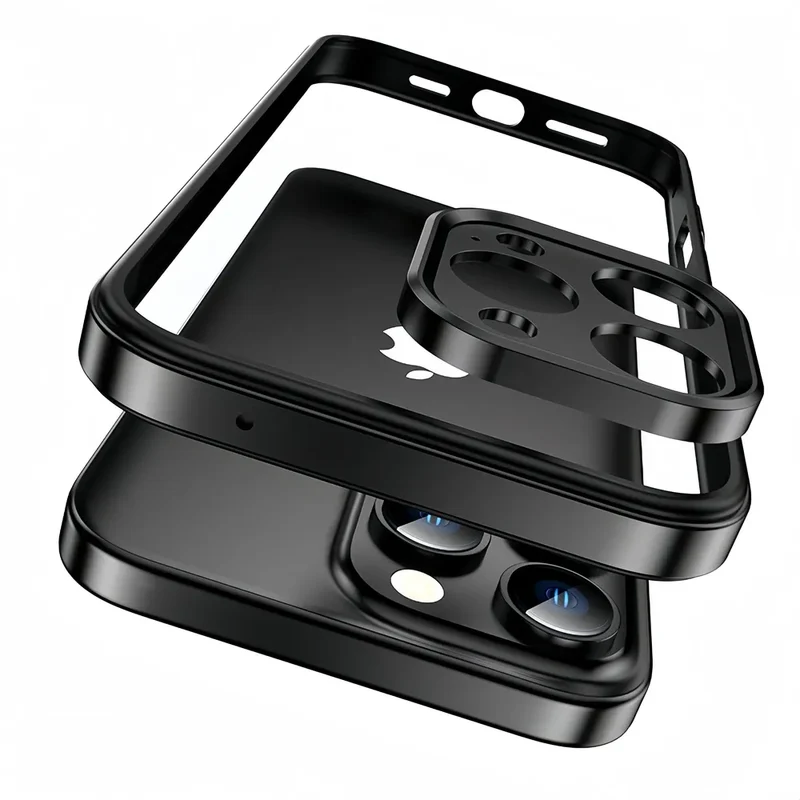 Ultralichte Aluminium Bumper Frame voor iPhone – Plat Randloos Design met Camerabeschermer en Stevige Bescherming | Sansoti