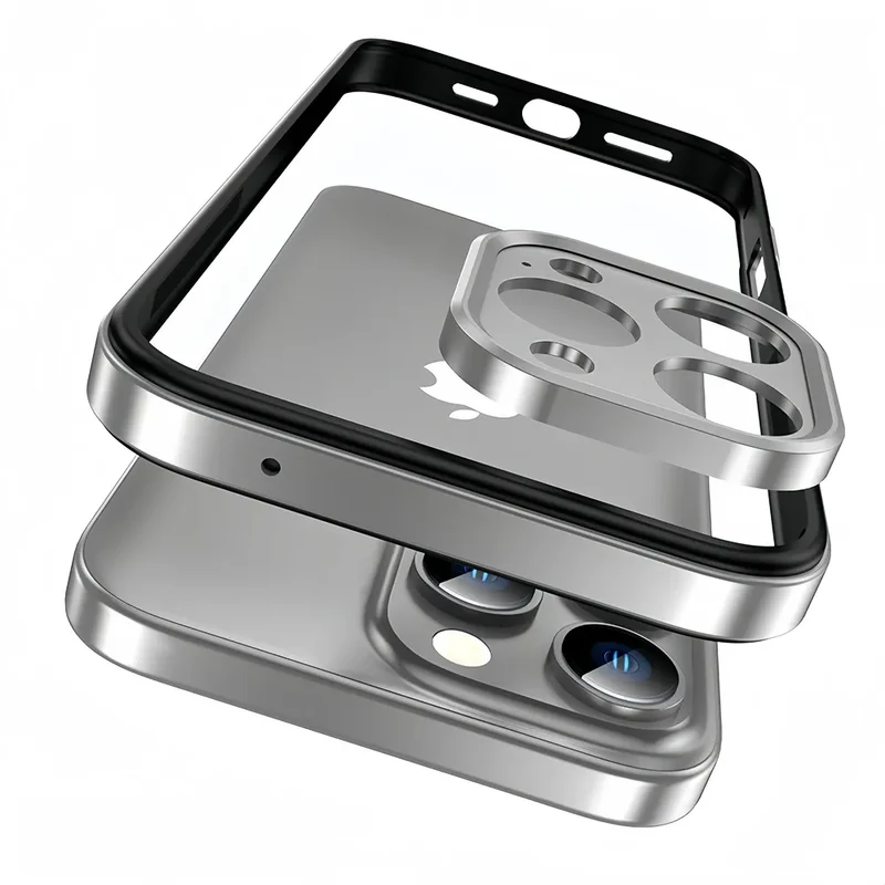 Ultralichte Aluminium Bumper Frame voor iPhone – Plat Randloos Design met Camerabeschermer en Stevige Bescherming | Sansoti