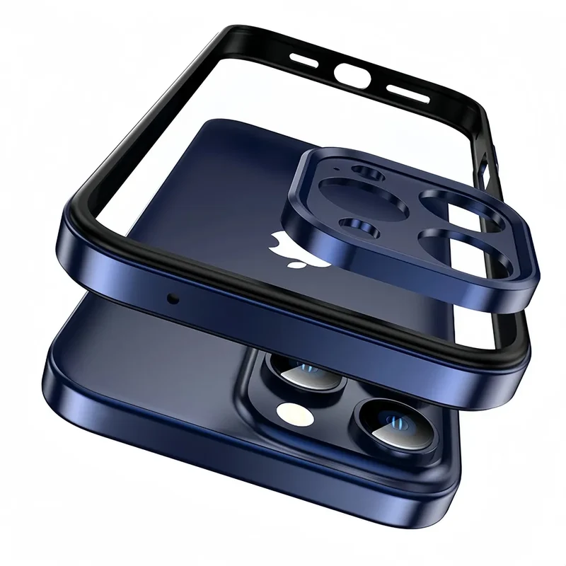 Ultralichte Aluminium Bumper Frame voor iPhone – Plat Randloos Design met Camerabeschermer en Stevige Bescherming | Sansoti