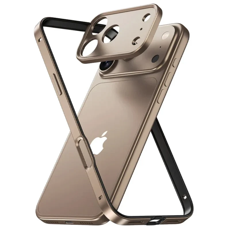 Ultralichte Aluminium Bumper Frame voor iPhone – Plat Randloos Design met Camerabeschermer en Stevige Bescherming | Sansoti