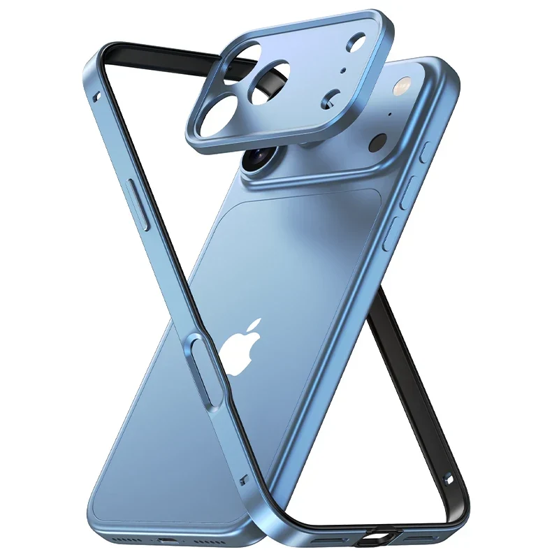 Ultralichte Aluminium Bumper Frame voor iPhone – Plat Randloos Design met Camerabeschermer en Stevige Bescherming | Sansoti