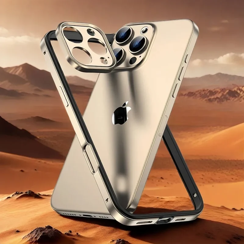 Ultralichte Aluminium Bumper Frame voor iPhone – Plat Randloos Design met Camerabeschermer en Stevige Bescherming | Sansoti