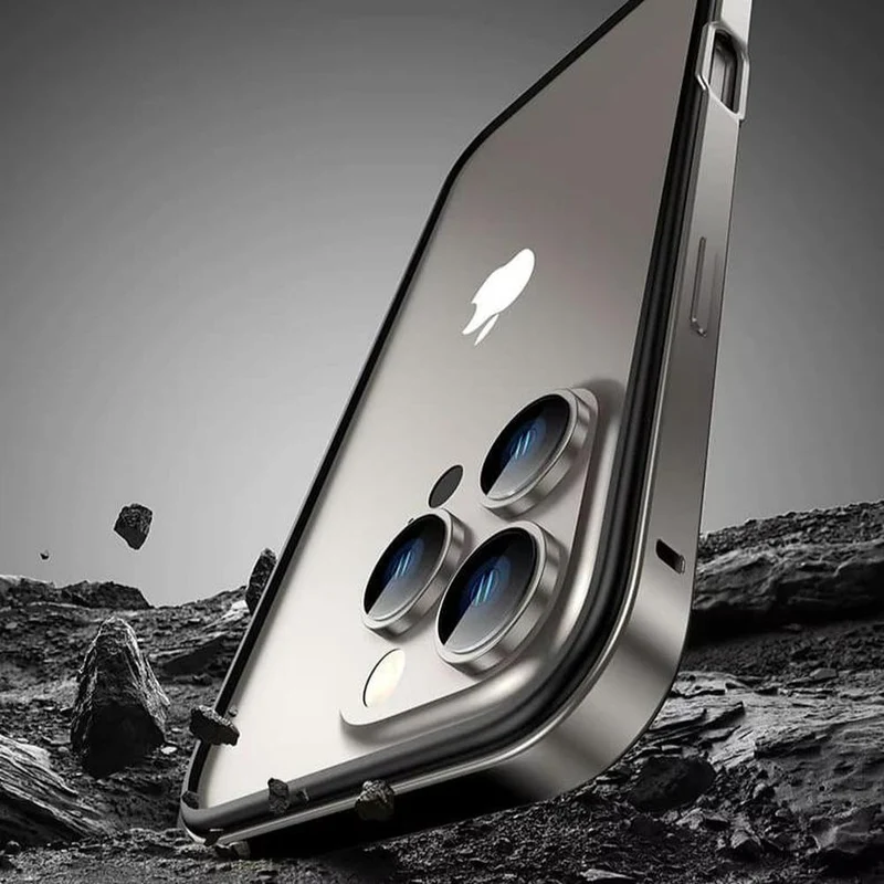 Ultralichte Aluminium Bumper Frame voor iPhone – Plat Randloos Design met Camerabeschermer en Stevige Bescherming | Sansoti