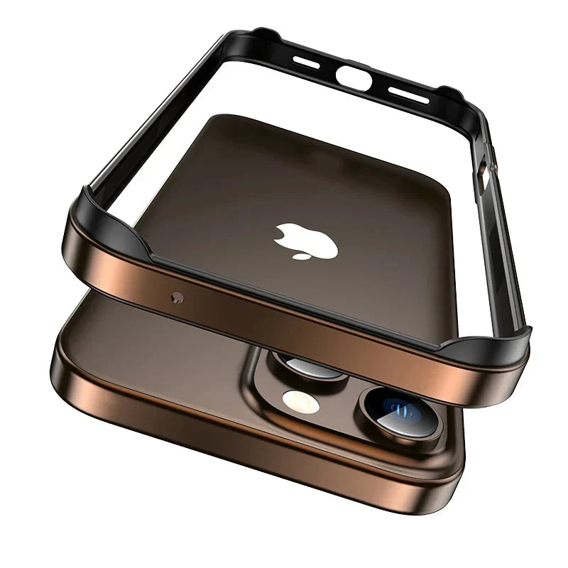 Aluminium Bumperframe iPhone Bescherming Minimalistisch Design Draadloos Opladen Compatibel Shockproof | Sansoti