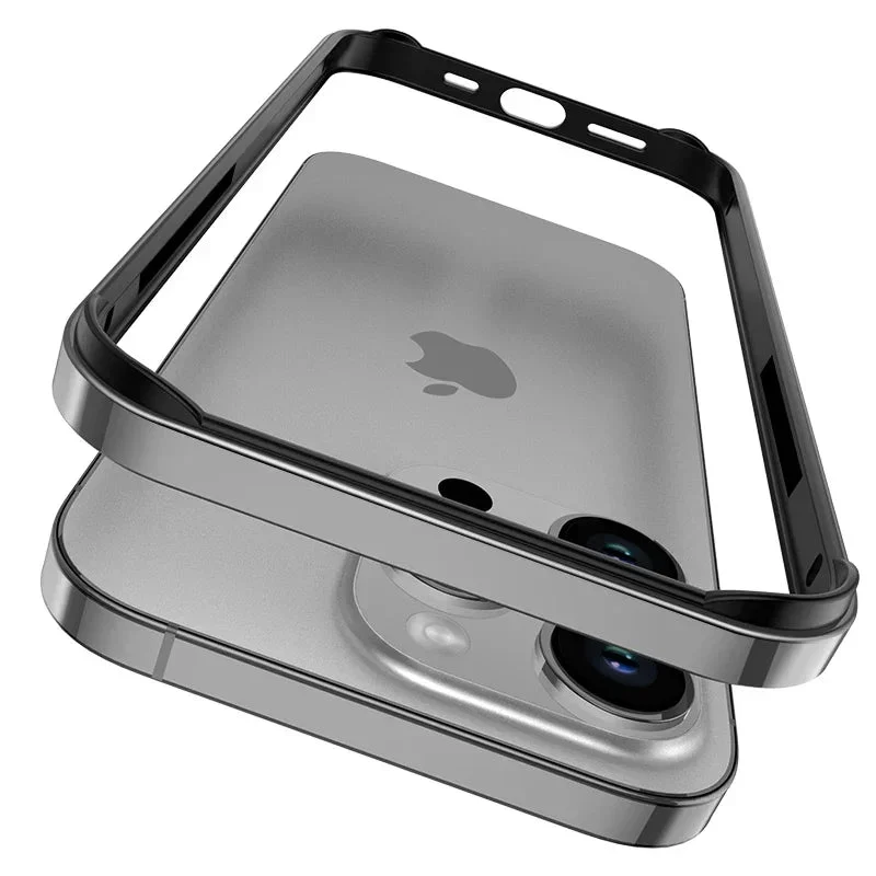 Aluminium Bumperframe iPhone Bescherming Minimalistisch Design Draadloos Opladen Compatibel Shockproof | Sansoti