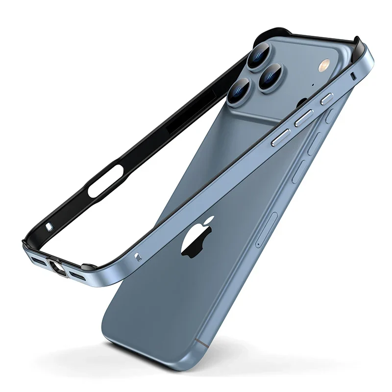 Aluminium Bumperframe iPhone Bescherming Minimalistisch Design Draadloos Opladen Compatibel Shockproof | Sansoti