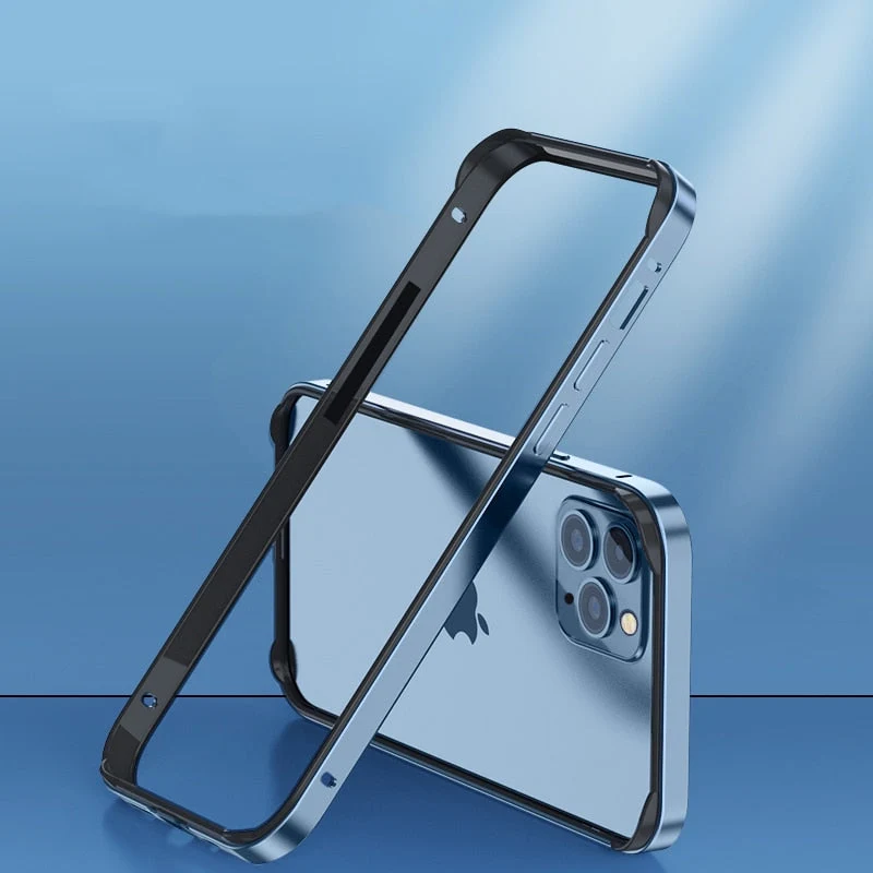 Aluminium Bumperframe iPhone Bescherming Minimalistisch Design Draadloos Opladen Compatibel Shockproof | Sansoti