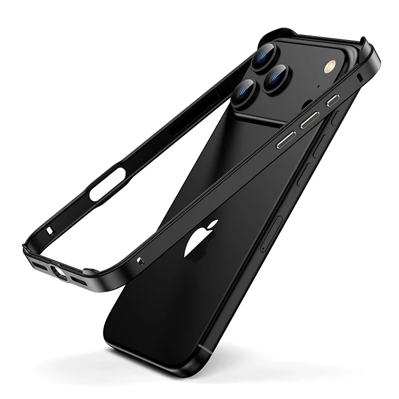 Aluminium Bumperframe iPhone Bescherming Minimalistisch Design Draadloos Opladen Compatibel Shockproof | Sansoti