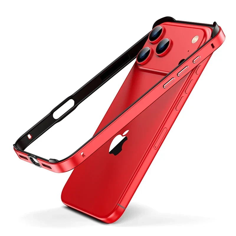 Aluminium Bumperframe iPhone Bescherming Minimalistisch Design Draadloos Opladen Compatibel Shockproof | Sansoti