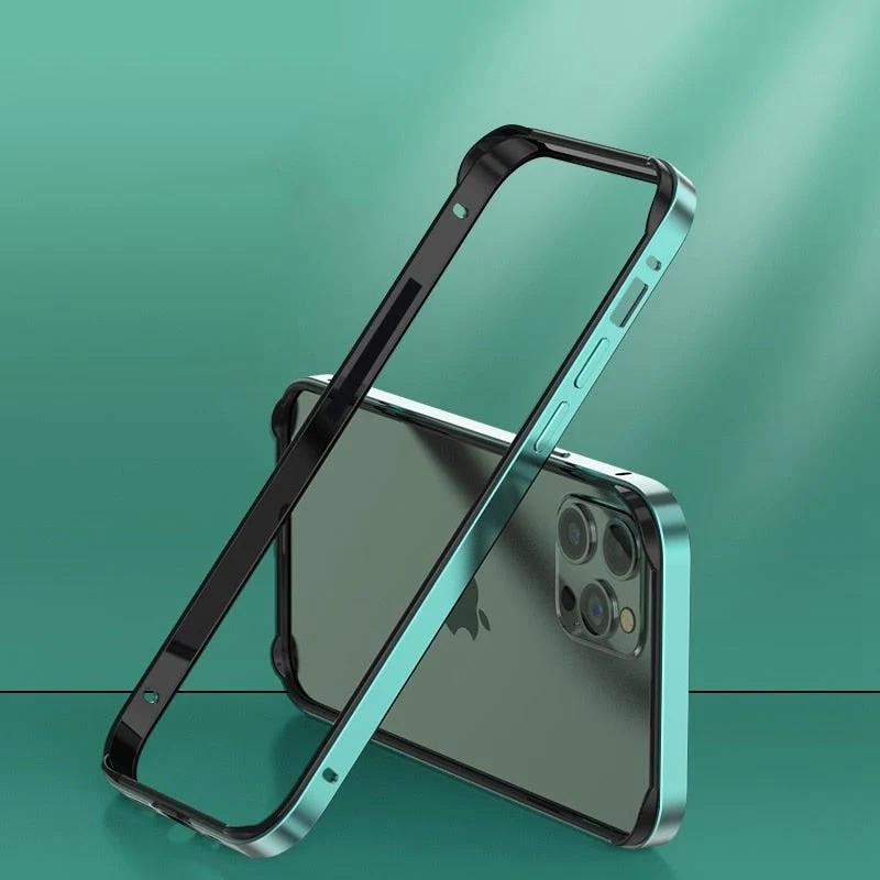 Aluminium Bumperframe iPhone Bescherming Minimalistisch Design Draadloos Opladen Compatibel Shockproof | Sansoti