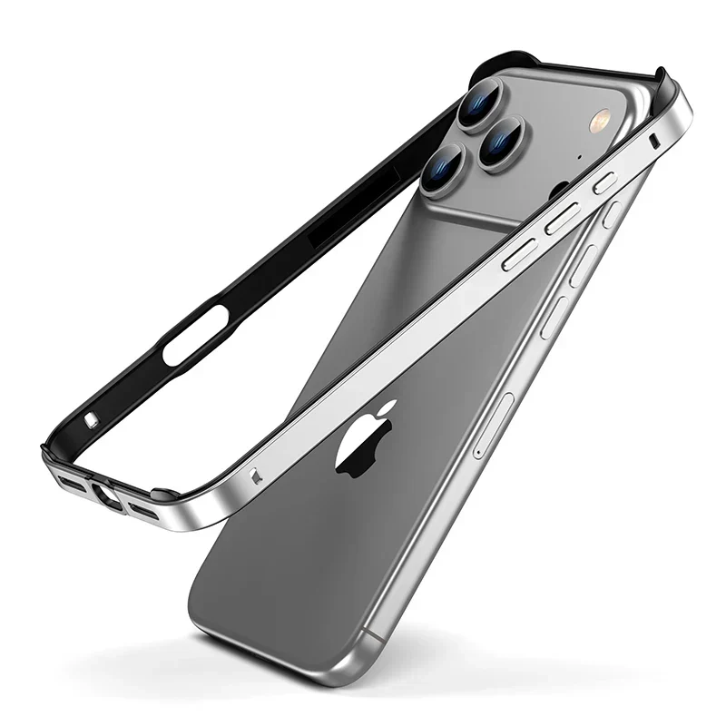 Aluminium Bumperframe iPhone Bescherming Minimalistisch Design Draadloos Opladen Compatibel Shockproof | Sansoti