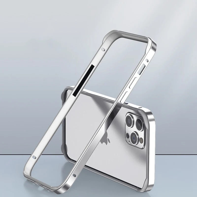 Aluminium Bumperframe iPhone Bescherming Minimalistisch Design Draadloos Opladen Compatibel Shockproof | Sansoti